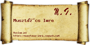 Musztács Imre névjegykártya